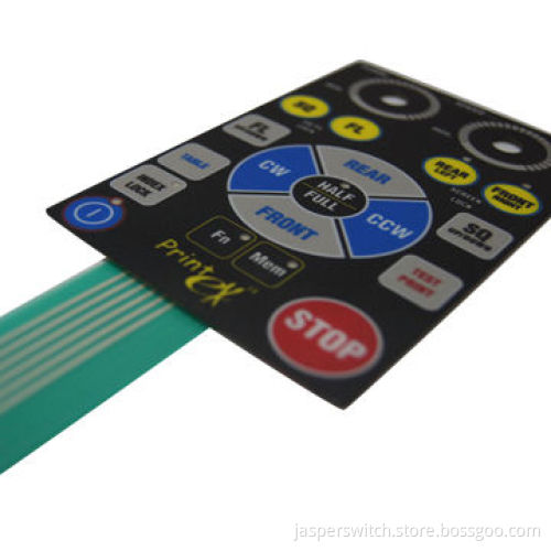 Membrane switch with metal dome and colors printing, used for test systems